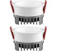 Spots encastrés à cardan sans canule, Lot de 2, 5 W, 7 W, 12 W, 15 W, plafonniers encastrés à LED rotatifs Bull's Eye Light