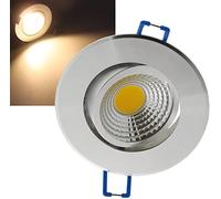 Spots encastrés lED cOB-argent 3 blanc chaud 3 w 250 lm