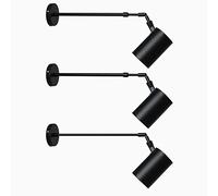 Spots encastrés, Lot de 3, réglables, pour Lampe de Chevet ou de Lecture. Spot télescopique à Fixation Murale/plafonnier, orientable à 180° + 90°, idéal pour Le Salon, la Chambre ou comme AP