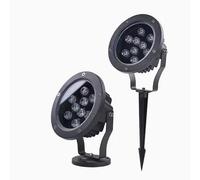 Spots Extérieurs Enterrés - Spots LED De Paysage, Projecteurs LED Ronds AC 220 V, Lampe D'arbre Enfichable Triple Étanche IP65, Éclairage De Sol De Cour De Jardin À Réglage D'angle À 180 °(Warm white