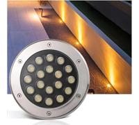 Spots LED De Paysage Au Sol - Spots Extérieurs Enterrés 24 V, Spots LED Encastrés, Projecteurs Au Sol, Lampadaire LED Extérieur Étanche IP67, Éclairage De Cour De Jardin De Pelouse(Warm White,18w(24V)