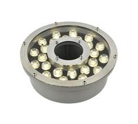 Spots LED Encastrables Au Sol - Projecteur Étanche IP68, Lampe LED Annulaire Étanche IP68 Pour Fontaine, Éclairage Submersible LED Pour Bassin, Éclairage De Bassin Submersible(Rgb,6W(AC24V))