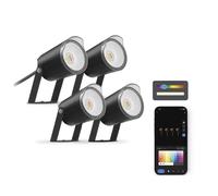 Spots LED extérieurs - KSIX smart your tech - Lot de 4 - Smart LED - IP65 - 50x50x28 cm - 1.6 kg - Couleurs variées