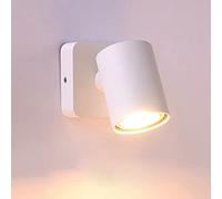 Spots Muraux Led Intérieurs Et Extérieurs Avec Interrupteur Marche/Arrêt, Parfaits Pour Lire Au Lit, Petites Lampes de Chevet À Base Métallique 6W, Spots Orientables Pour Cuisine Et Chambre, 30/Blanc
