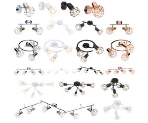 Spots muraux LED plafonniers salon salle à manger éclairage couloir lampes spots pivotants schwarz - Deckenstrahler 4flg