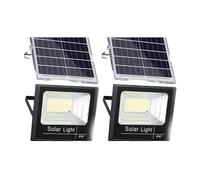 Spots solaires avec télécommande du crépuscule à l'aube, design étanche pour la sécurité extérieure et l'éclairage à luminosité réglable, éclairage paysager, allée