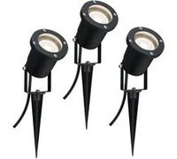 Paulmann Projecteur LED de jardin 98897 - lot de 3 GU10 10,5 W noir