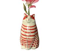 Spotted Cat Shape Vase Special Tiny Animal Shaped Decor