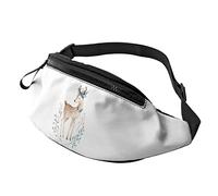 Spotted Deer Antler Flower Headdress Fanny Pack Sport Casual Waist Pack pour Femmes Hommes À La Mode