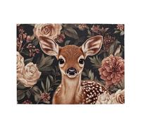 Spotted Deer Are Among The Flowers Puzzle en bois de 500 pièces pour adultes - Puzzle stimulant pour jeu de taille 38,1 x 51,8 cm