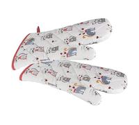 SPOTTED DOG GIFT COMPANY Gants de Four Anti Chaleur au Mignon Chat Imprimé, 100% Coton Maniques Cuisine avec Boucle Suspendue, Idées Cadeau pour Les Amoureux des Chats, 1 Paire 35x17cm