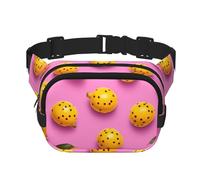 Spotted Passion Fruit Sac à bandoulière de voyage Fitness Sac banane tendance et décontracté Sac banane carré double couche Noir Taille unique, Noir/blanc, One Size