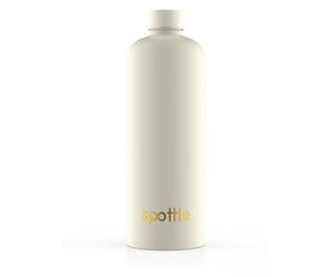spottle Gourde en acier inoxydable 500 ml/750 ml/1 l/1,5 l - Bouteille isotherme en métal à double paroi isolée sous vide, convient aux boissons gazeuses, anti-fuite, passe au lave-vaisselle (Vanilla