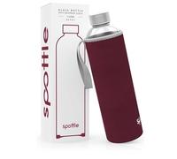 spottle Gourde en Verre 1L avec Housse Néoprène - Bouteille en verre borosilicate, lavable au lave-vaisselle, sans BPA, adaptée à toutes les boissons