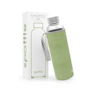 spottle gourde avec housse en néoprène - bouteille en verre de 500ml, 750ml ou 1l avec couvercle de protection et bouchon à vis pour le sport et les boissons gazeuses - lavable au lave-vaisselle