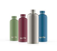 spottle Gourde isotherme inox 500 ml / 750 ml / 1 L / 1,5 L - double paroi, isolation sous vide, étanche, compatible boissons gazeuses, passe au lave-vaisselle (Argent, 1500 ml)