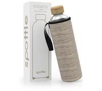 spottle Gourde Verre, Gourde de Camping et Randonnée 1000ml / 1L, Beige Chinée, Réutilisable, Durable et Idéale pour Voyages et Activités Extérieures
