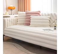 SPOUR Housse de canapé antidérapante 3 Places en Forme de I/U pour canapé d'angle pour Chats, Housses de Coussin de canapé, Housses de canapé, Housses de canapé, blanc-110x160cm