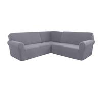 SPOUR Housse de canapé d'angle, Housse de Protection de canapé sectionnelle en Forme de L, Douce et épaisse, Lavable en Machine, pour Maison, café, Club, Restaurant, K, 7 Places