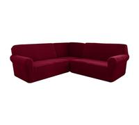 SPOUR Housse de canapé d'angle, Housse de Protection de canapé sectionnelle en Forme de L, Douce et épaisse, Lavable en Machine, pour Maison, café, Club, Restaurant, F, 5 Places