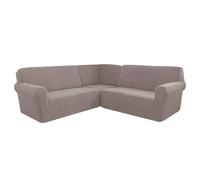 SPOUR Housse de canapé d'angle, Housse de Protection de canapé sectionnelle en Forme de L, Douce et épaisse, Lavable en Machine, pour Maison, café, Club, Restaurant, D, 5 Places