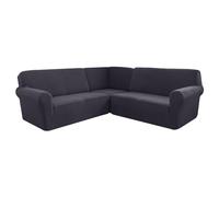 SPOUR Housse de canapé d'angle, Housse de Protection de canapé sectionnelle en Forme de L, Douce et épaisse, Lavable en Machine, pour Maison, café, Club, Restaurant,I,7 Places