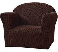 SPOUR Housse de canapé Extensible, Housse de canapé Souple, Housse de Fauteuil, Housse de canapé, Protection de Meubles pour Enfants, Tout-Petits, bébés (Couleur : Marron foncé)