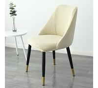 SPOUR Housse de Chaise de Bar Incurvée, Housse de Chaise pour Tabourets à Hauteur de Comptoir, Accoudoir à Dossier Court Extensible, Lavable en Machine, pour Bar Caffee,Beige,6pcs