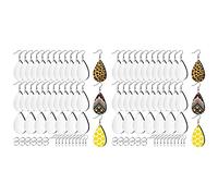 Spourita 120 Pièces Sublimation Boucles d'oreilles Vierges Inachevé Larme Transfert de Chaleur Impression Boucles d'oreilles Pendentif pour la Fabrication de Bricolage