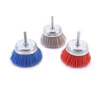 Spourita 3 PièCes SéRies de Brosse de Coupe en Fil Abrasif à Filament de Nylon de 3 Pouces avec Tige de 1/4 Pouce, Comprend la Rouille D'EnlèVement de Grain Grossier Moyen Fin