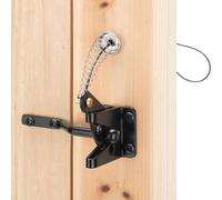 Spourita Loquet de Porte Autobloquant pour Clôture en Bois Robuste, Câble à Ressort en Acier, Quincaillerie de Porte, Serrure de Porte pour Jardin