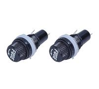 Spourita Lot de 2 filetages de 12 mm avec sur panneau de soudure, porte-fusible pour fusibles 5 x 20 mm