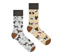 Spox Sox Casual Unisex - multicolores, drôles, fantaisie, originales, rigolotes, coton amusantes chaussettes, 36/39, Chiens