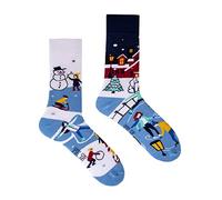 Spox Sox Casual Unisex - multicolores, drôles, fantaisie, originales, rigolotes, coton amusantes chaussettes, 44/46, Plaisirs D'Hiver