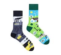 Spox Sox Casual Unisex - multicolores, drôles, fantaisie, originales, rigolotes, coton amusantes chaussettes, 36/39, Écologie
