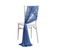SPPEOUKJ 10/50PCS Like Chiffon Chair Sashes Wedding Chair Decoration 17x250cm Wedding Aisle Decorations Party Banquet Event Baby Shower(Dusty Gray,50pcs)