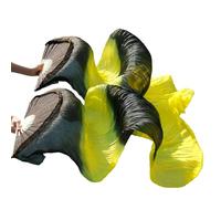 SPPEOUKJ Éventails de Danse en Soie véritable/Imitation Soie, 1 Paire, Main Gauche et Droite, Teints à la Main, éventail de Danse du Ventre, 120/150/180cm(Color14,120x90cm Real Silk)