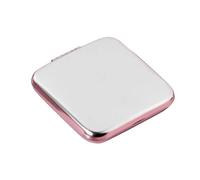 SPPEOUKJ Mini Miroir De Maquillage Miroir de Maquillage Compact en Acier Inoxydable for Femme, Mini Miroir de Sac Portable argenté pour Femmes Filles(Color2)
