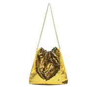 SPPEOUKJ Sac à Paillettes Sac de soirée luxueux à paillettes scintillantes, sac à bandoulière for femmes, fourre-tout de fête, sacs à main seau à la mode for filles Pour Femme Et Fille(Gold)