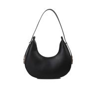 SPPEOUKJ Sous Les Aisselles Pochette Extérieure Femmes Sacs à bandoulière demi-taille, trousse de maquillage, sac à main, sac sous les aisselles, marron/noir/blanc/kaki For Main Portable Femme(Black)