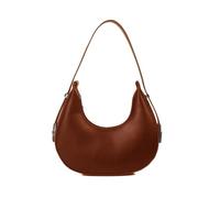 SPPEOUKJ Sous Les Aisselles Pochette Extérieure Femmes Sacs à bandoulière demi-taille, trousse de maquillage, sac à main, sac sous les aisselles, marron/noir/blanc/kaki For Main Portable Femme(Brown)