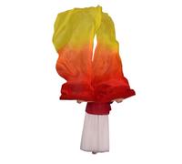 SPPEOUKJ Voile de Danse du Ventre 100% Paires d'éventails en Soie (1L + 1R), Accessoire de Costume de Danse du Ventre léger et Fluide for Studio de Musique, éloge de l'église(Grey,150cmX90cm)