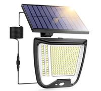 spqment Solaire Exterieur Mouvement Detecteur Lampe: 288 LED Eclairage Puissant Lumiere Extérieur Solaire de 3 Mouvement Détection Mode IP65 Étanche Éclairage Exterieur avec Câble 5M