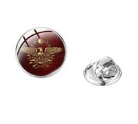 Spqr Broche en forme de légions de l'Empire romain avec symboles de pèlerins de Rome, Verre
