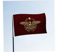 SPQR Drapeau Senatus Sénat de Populusque Romanus Empire Romain Bannière Drapeau avec Oeillets 3 X 5 PI, Ornements de jardin