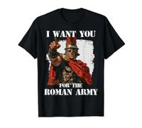 SPQR Guerrier Légionnaire Rome Centurion - Césars T-Shirt Graphique avec Valeur, Homme, Noir, S