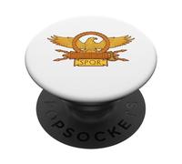 SPQR Roman Eagle Légion Bannière Militaire Histoire de Rome PopSockets PopGrip Adhésif