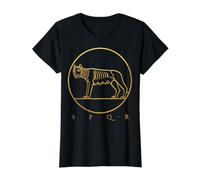 SPQR Roman Rome Loup Romulus Remus T-Shirt Graphique avec Valeur