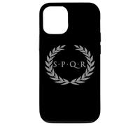 SPQR SENATUS POPULUS Que ROMANUS RÉPUBLIQUE Romaine Gris Rome Coque pour iPhone 12/12 Pro