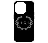 SPQR SENATUS POPULUS Que ROMANUS RÉPUBLIQUE Romaine Gris Rome Coque pour iPhone 14 Pro